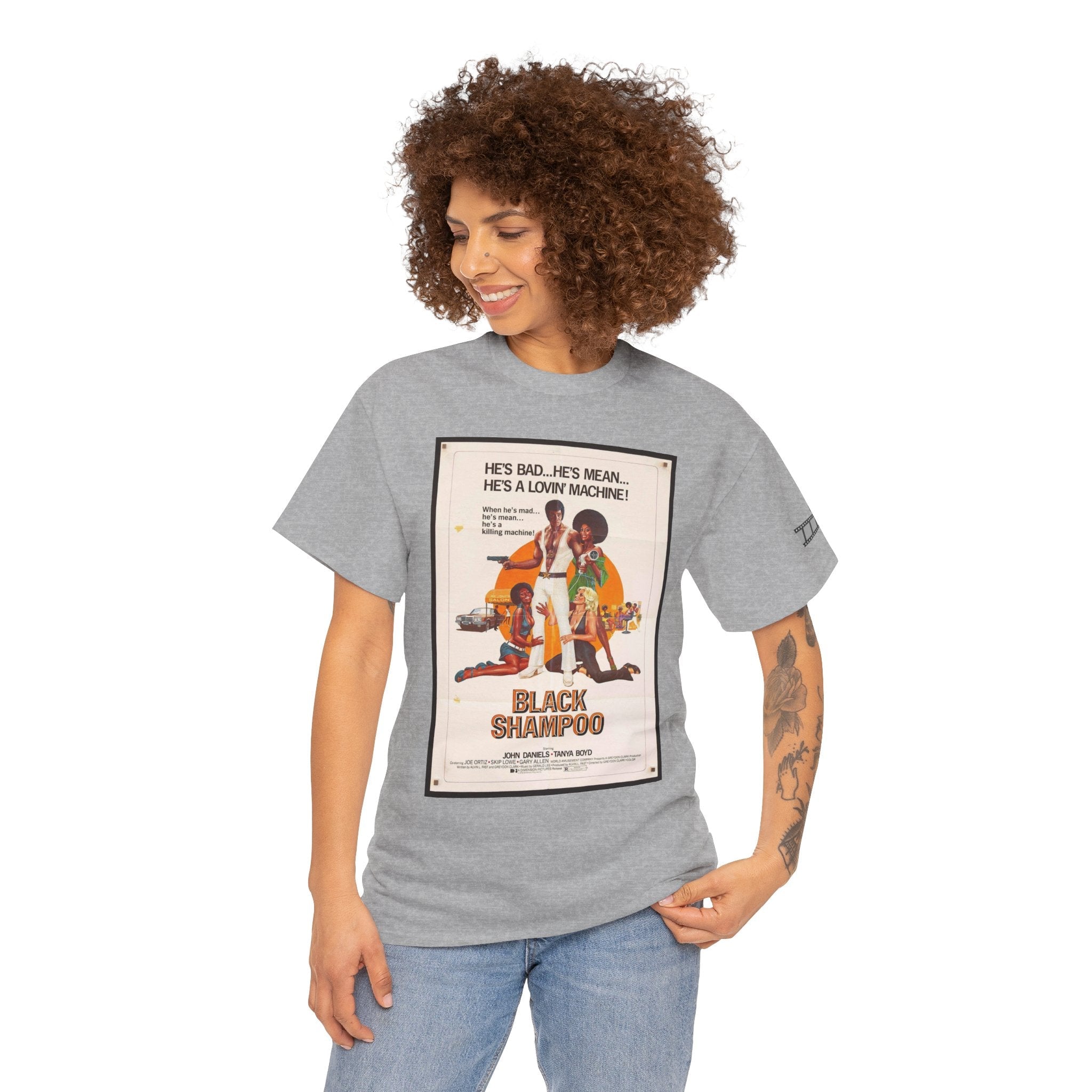 Black Shampoo Retro Poster Tee — Vintage Movie Graphic T-Shirt Printify T-Shirt  314 Originals