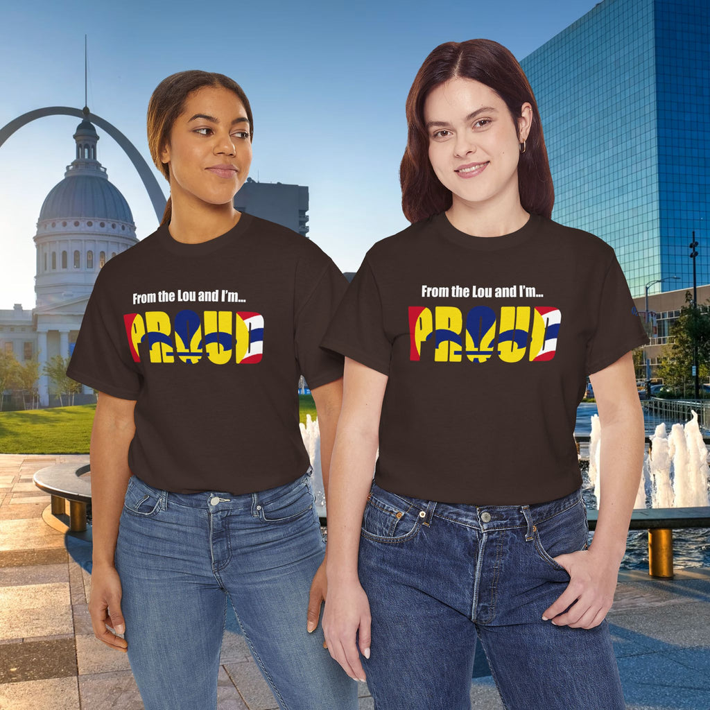 Proud Missouri Flag T-Shirt — "From the Lou and I’m... PROUD" - 314 Originals