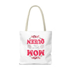 "Mom You're the Queen" Floral Mother's Day Tote Bag Printify Bags  314 Originals