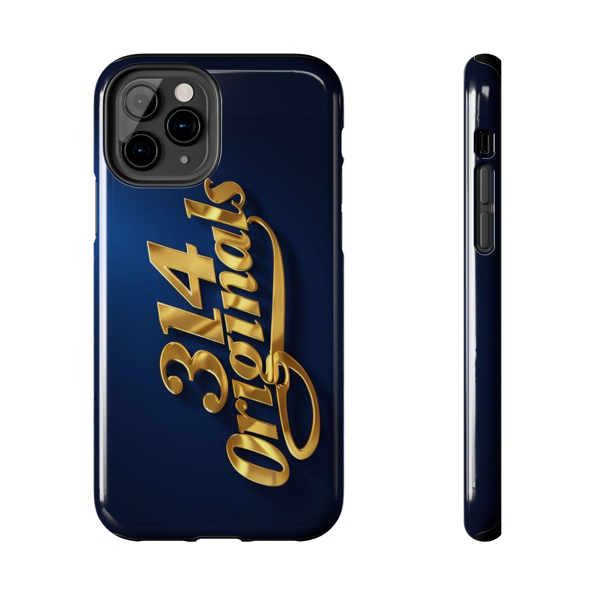 "314 Originals" Gold Script on Navy Tough Protective Case Printify Phone Case  314 Originals