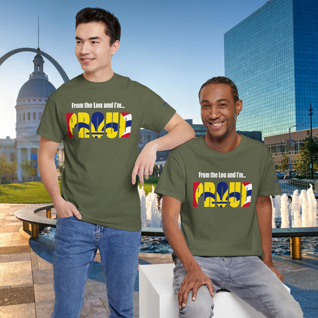 Proud Missouri Flag T-Shirt — "From the Lou and I’m... PROUD" - 314 Originals