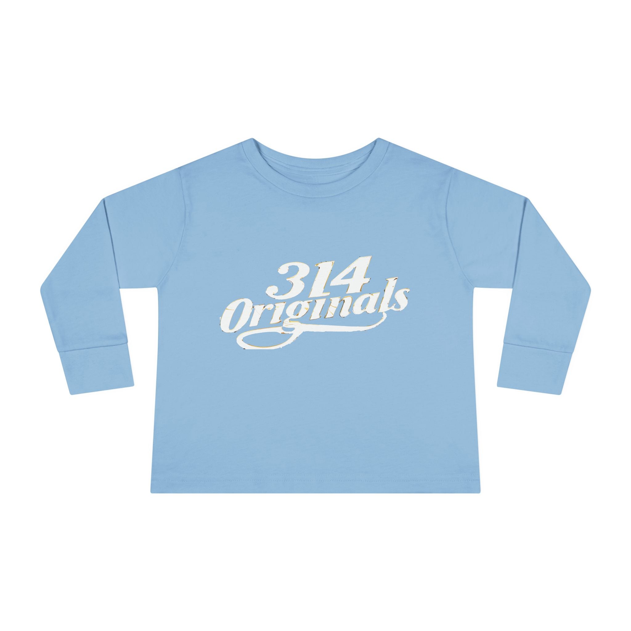 Toddler Long Sleeve Tee — "314 Originals" Retro Script Kids Shirt - 314 Originals