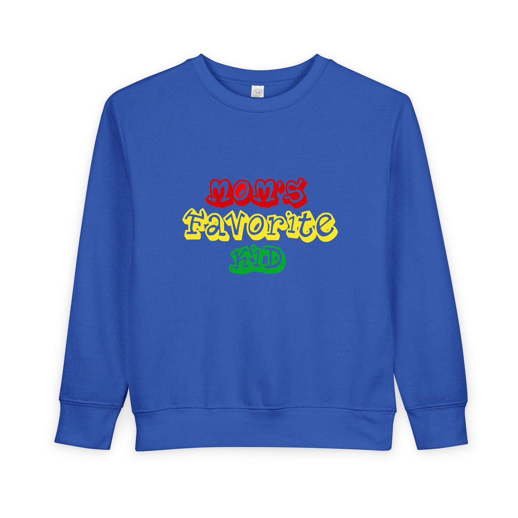 Mom's Favorite Kid Toddler Sweatshirt — Colorful Retro Rasta Kids Pullover