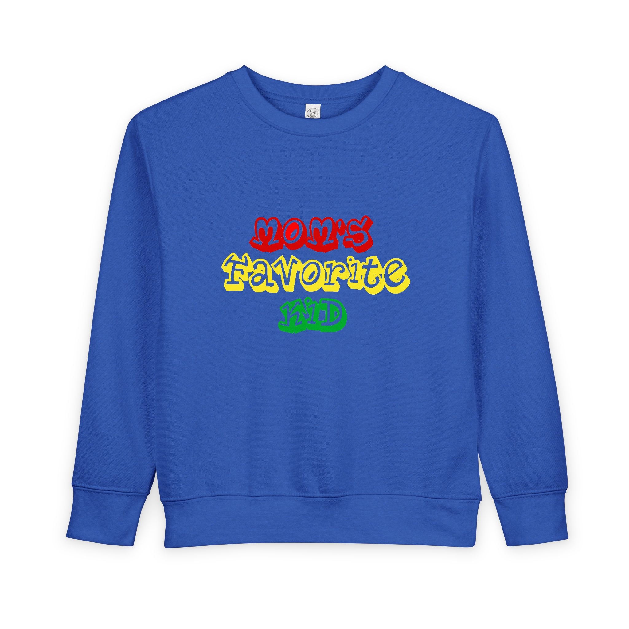 Mom's Favorite Kid Toddler Sweatshirt — Colorful Retro Rasta Kids Pullover