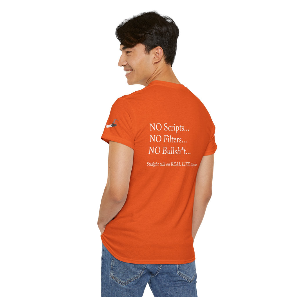 Tell It Like It Is Podcast — Bold Statement Graphic T‑Shirt ("No Scripts… No Filters… No Bullsh*t") Printify T-Shirt  314 Originals