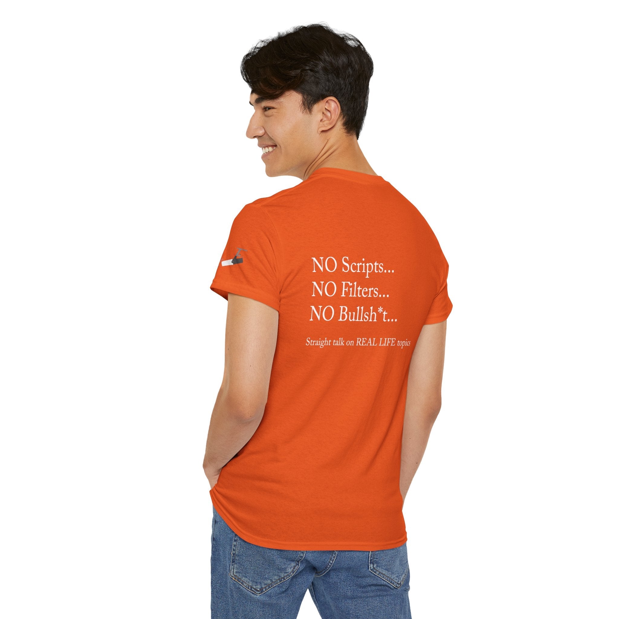 Tell It Like It Is Podcast — Bold Statement Graphic T‑Shirt ("No Scripts… No Filters… No Bullsh*t") Printify T-Shirt  314 Originals