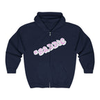 #Sweat à capuche zippé rose « Baddie » — Sweat à capuche graphique streetwear tendance