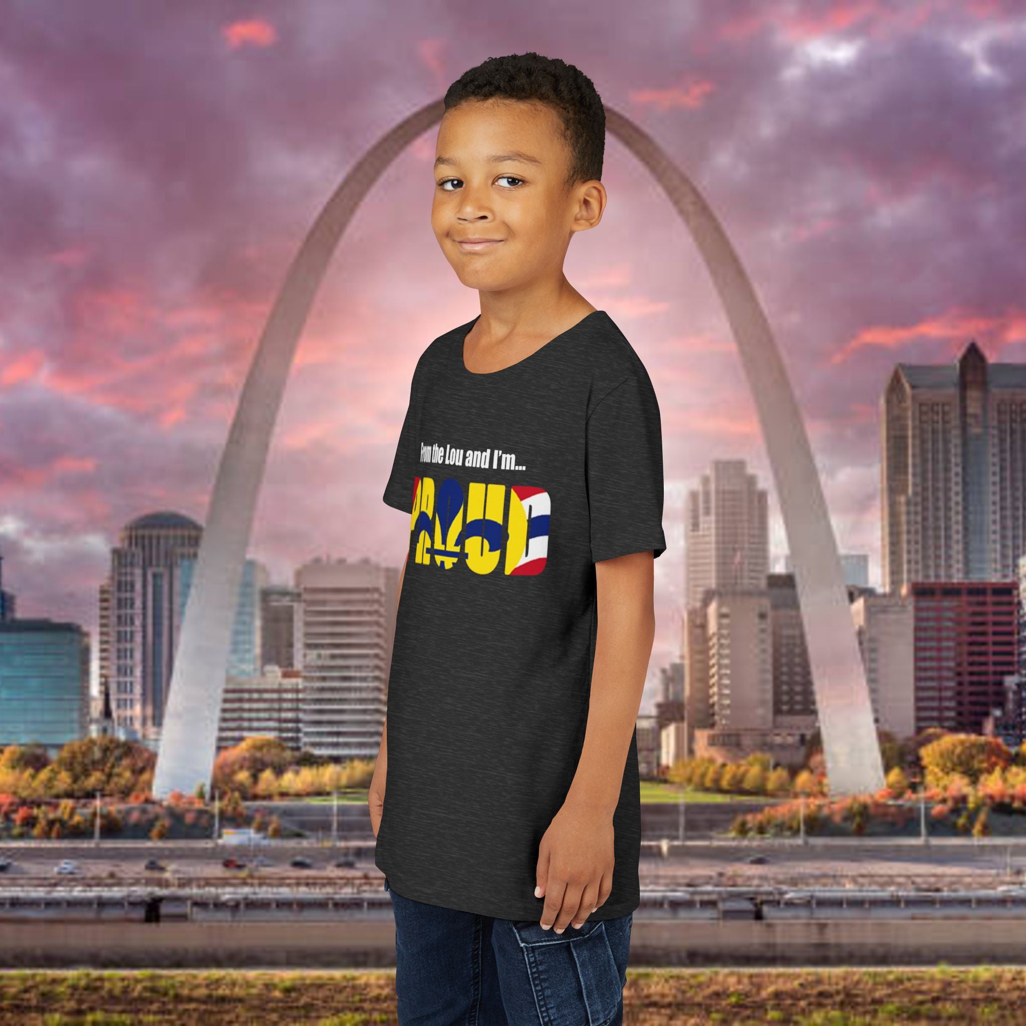 "From the Lou and I'm... Proud" St. Louis Flag Kids Shirt