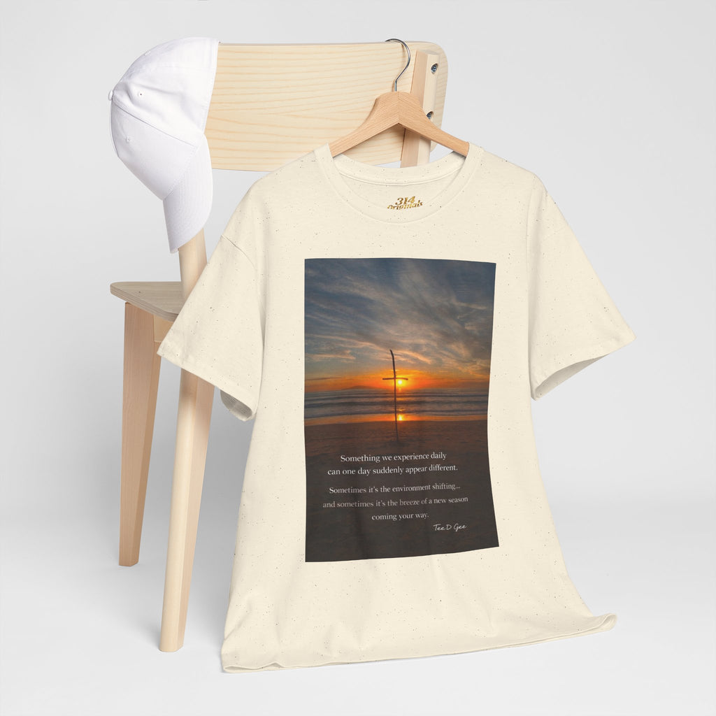 Sunset Beach Quote T‑Shirt — Inspirational Ocean Sunrise Tee - 314 Originals