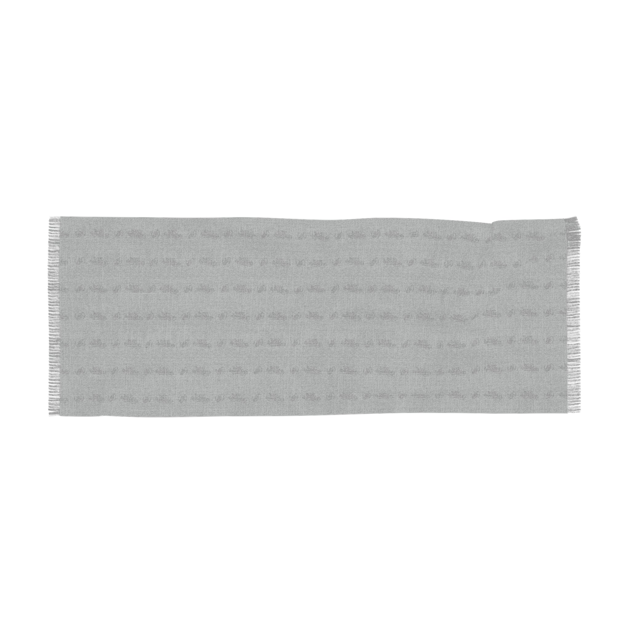 Grey Knit Scarf with Subtle Repeating Pattern — Lightweight Everyday Accessory - 314 Originals
