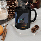 My City Skyline Black Mug – Nighttime Gateway Arch Coffee Cup (11oz & 15oz) - 314 Originals