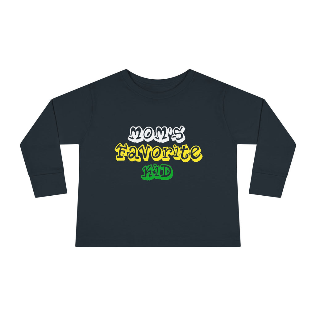 "Mom's Favorite Kid" Toddler Long Sleeve Tee — Graphic Shirt - 314 Originals