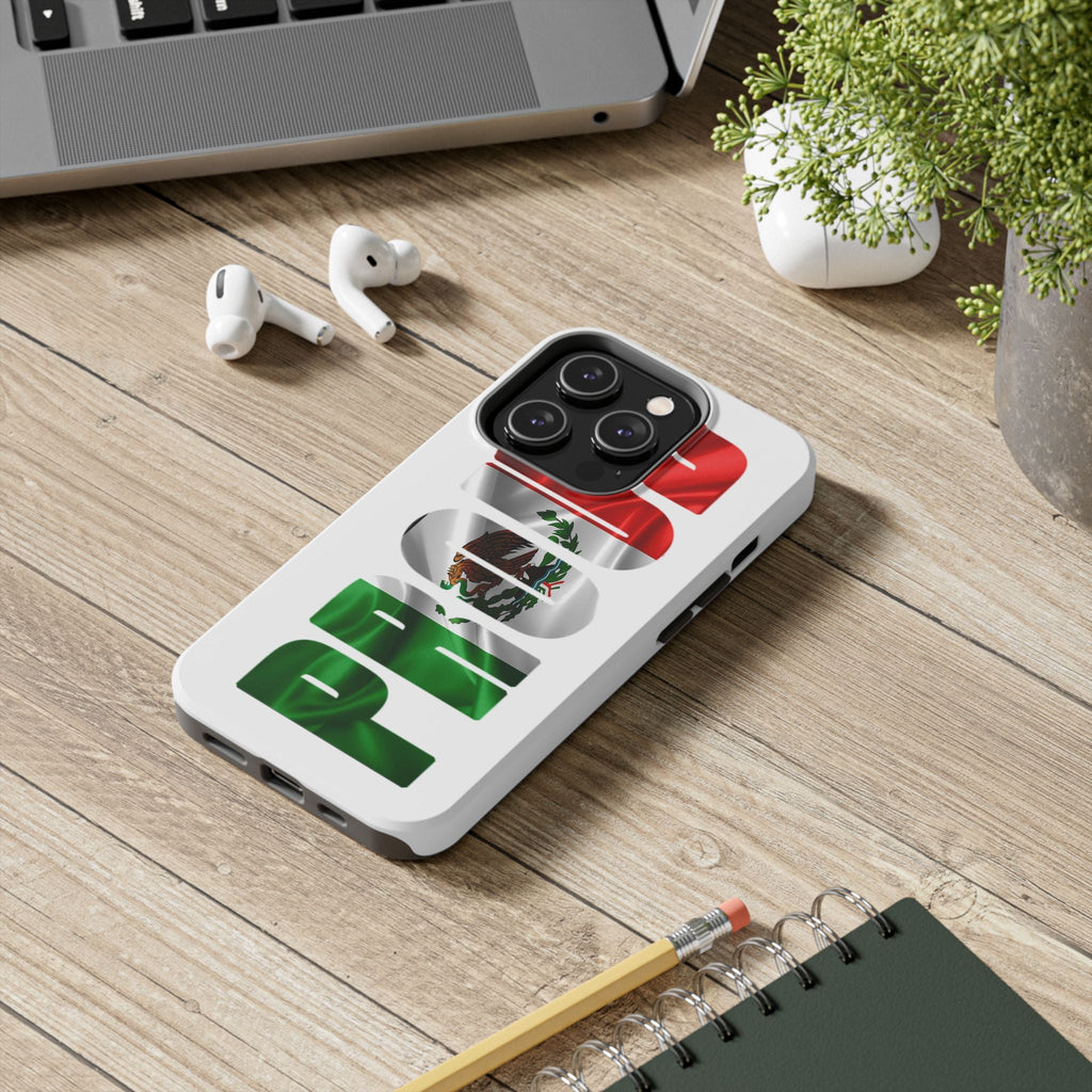 Mexico Pride Tough Phone Case — Mexican Flag Vertical 'PRIDE' Design Printify Phone Case  314 Originals