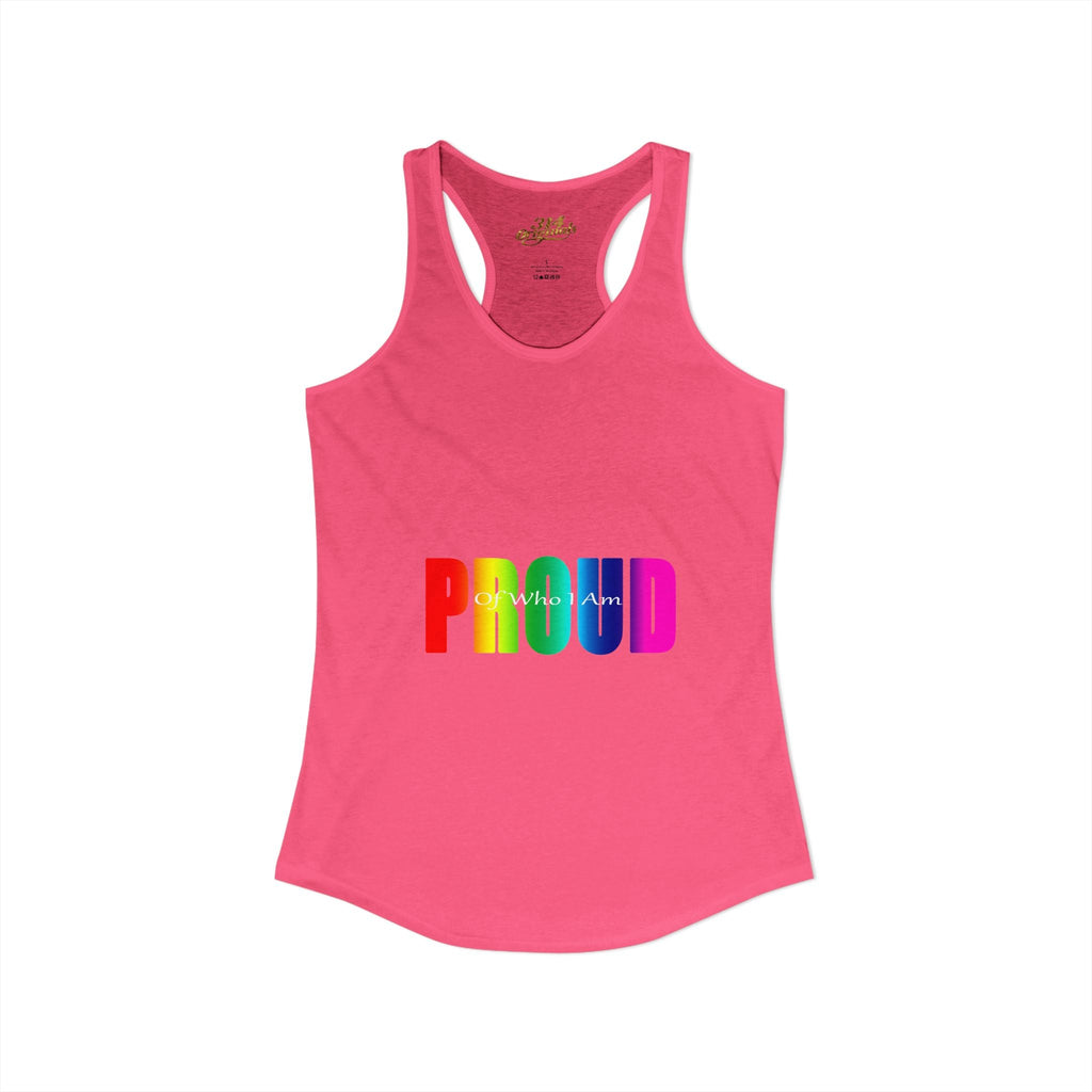 'PROUD' Women's Ideal Racerback Tank Printify Tank Top  314 Originals