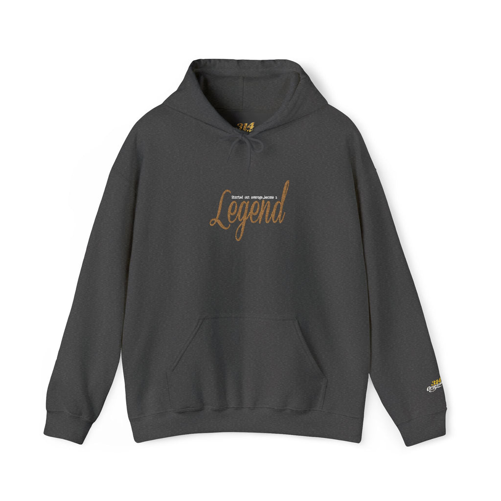Legend Script Hoodie-Cozy Pullover with Gold Text - 314 Originals