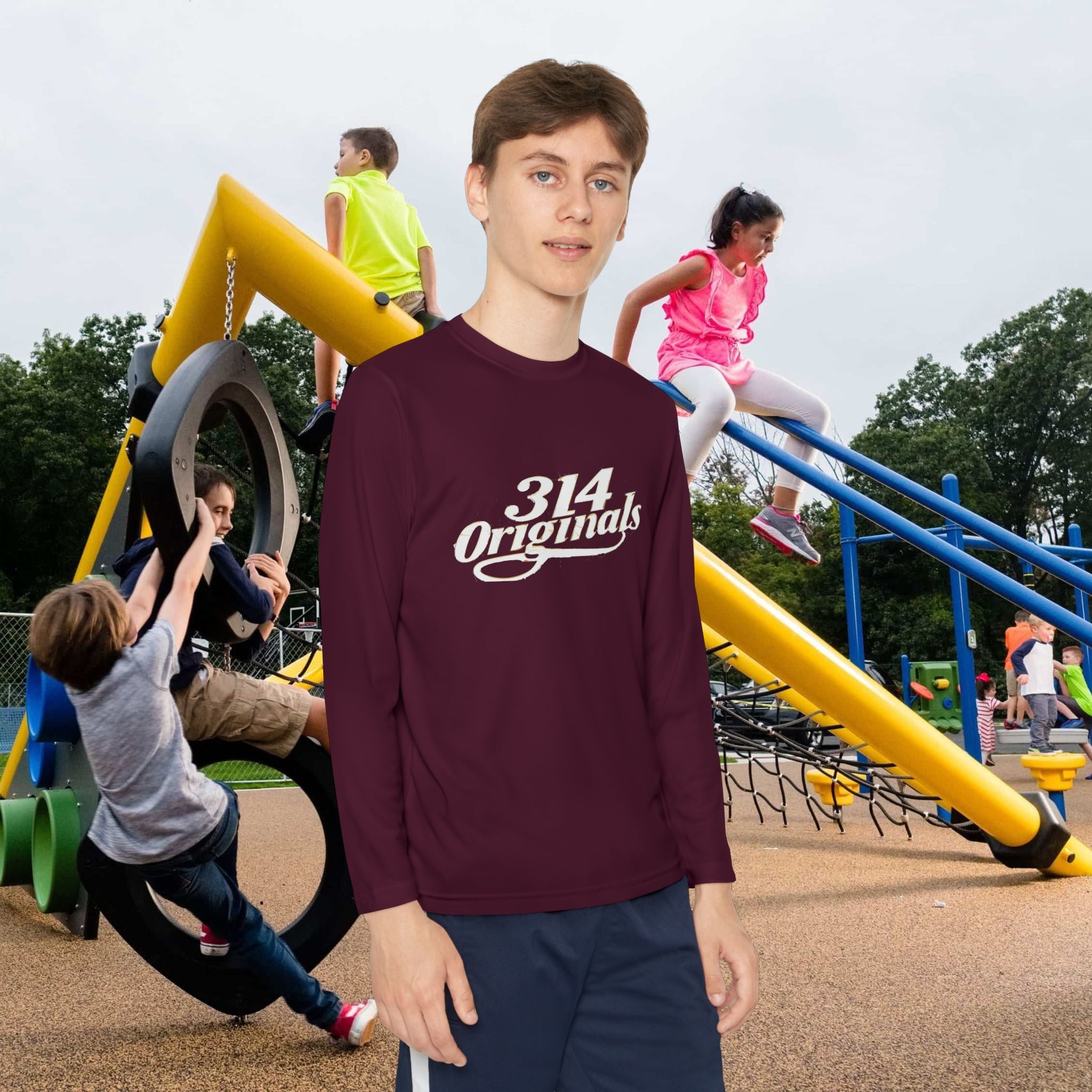 Youth Long Sleeve Tee — "314 Originals" Graphic