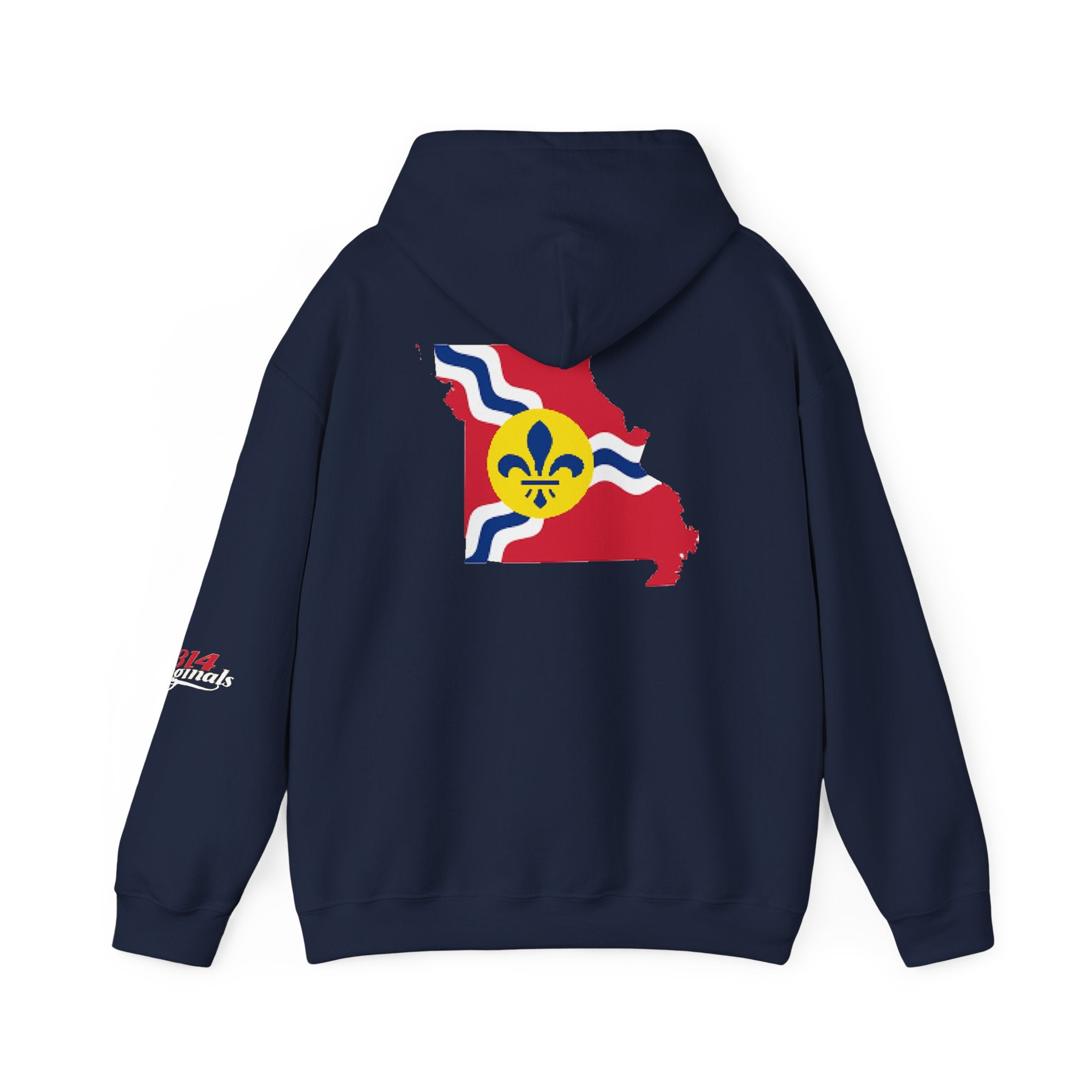 Proud Missouri Fleur-de-lis Hoodie — From the Lou St. Louis Pride Sweatshirt - 314 Originals