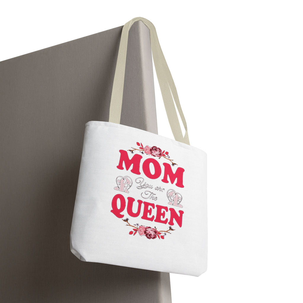 "Mom You're the Queen" Floral Mother's Day Tote Bag Printify Bags  314 Originals