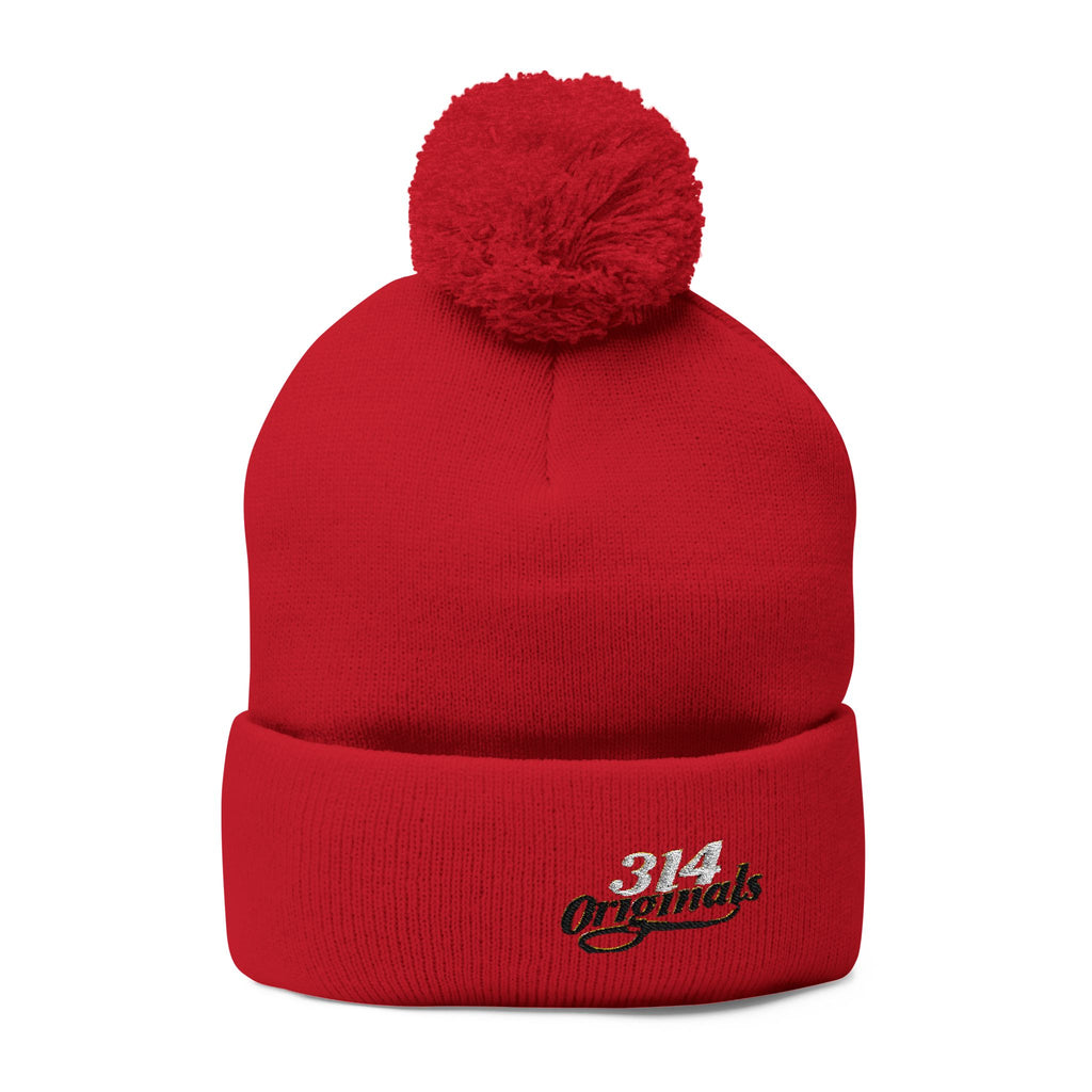Embroidered Pom-Pom Knit Cap — "314 Originals" Beanie - 314 Originals