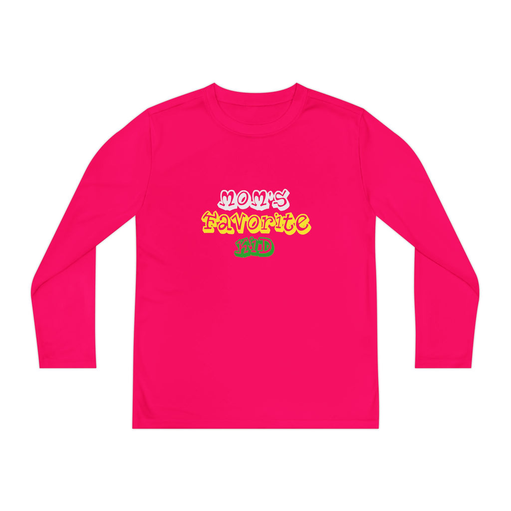 "Mom's Favorite Kid" Youth Long Sleeve Tee —  Retro Graphic