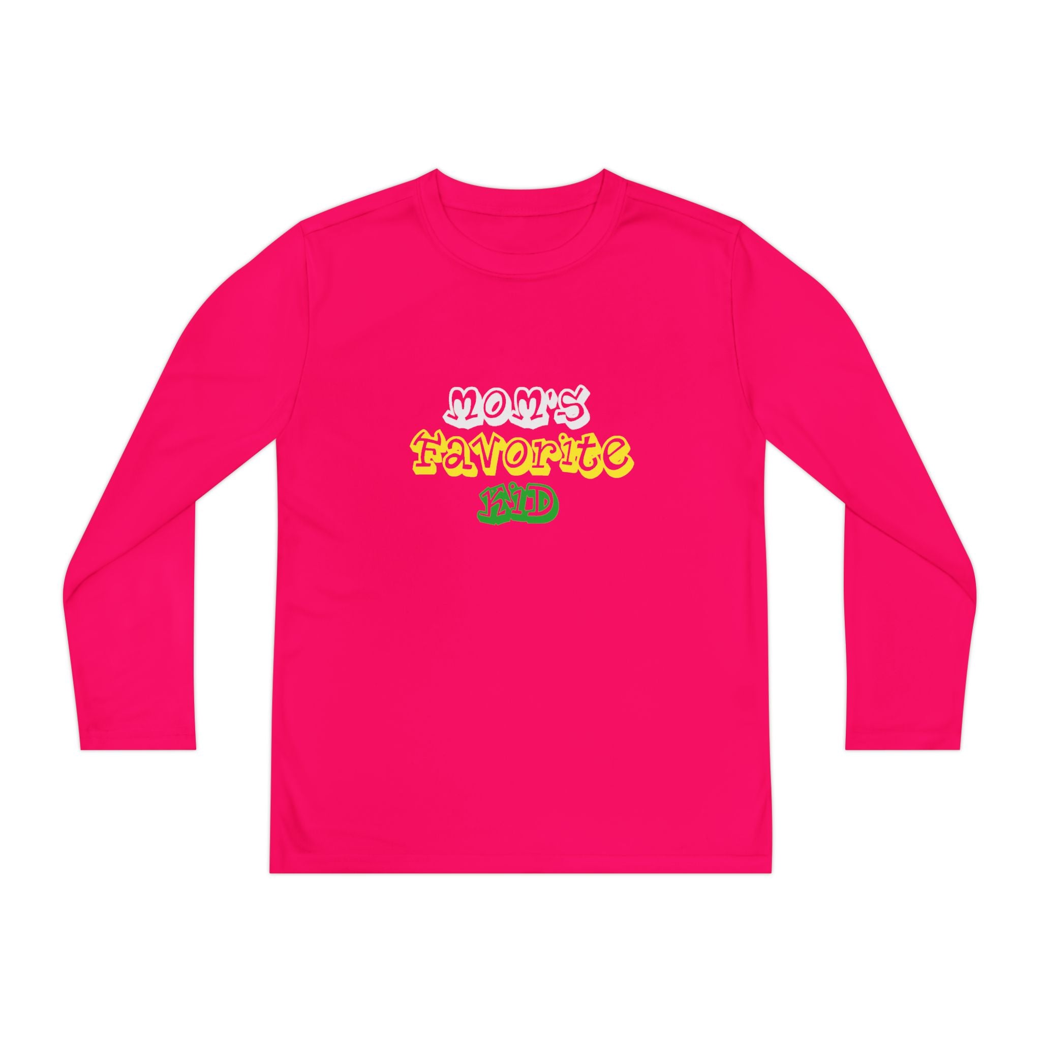 "Mom's Favorite Kid" Youth Long Sleeve Tee —  Retro Graphic