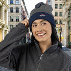 Embroidered Pom-Pom Knit Cap — '314 Originals' Beanie Printify Hats  314 Originals