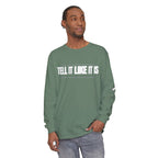 Tell It Like It Is Long Sleeve Tee — "No Scripts... No Filters... No Bullsh*t" Statement Shirt Printify Long-sleeve  314 Originals