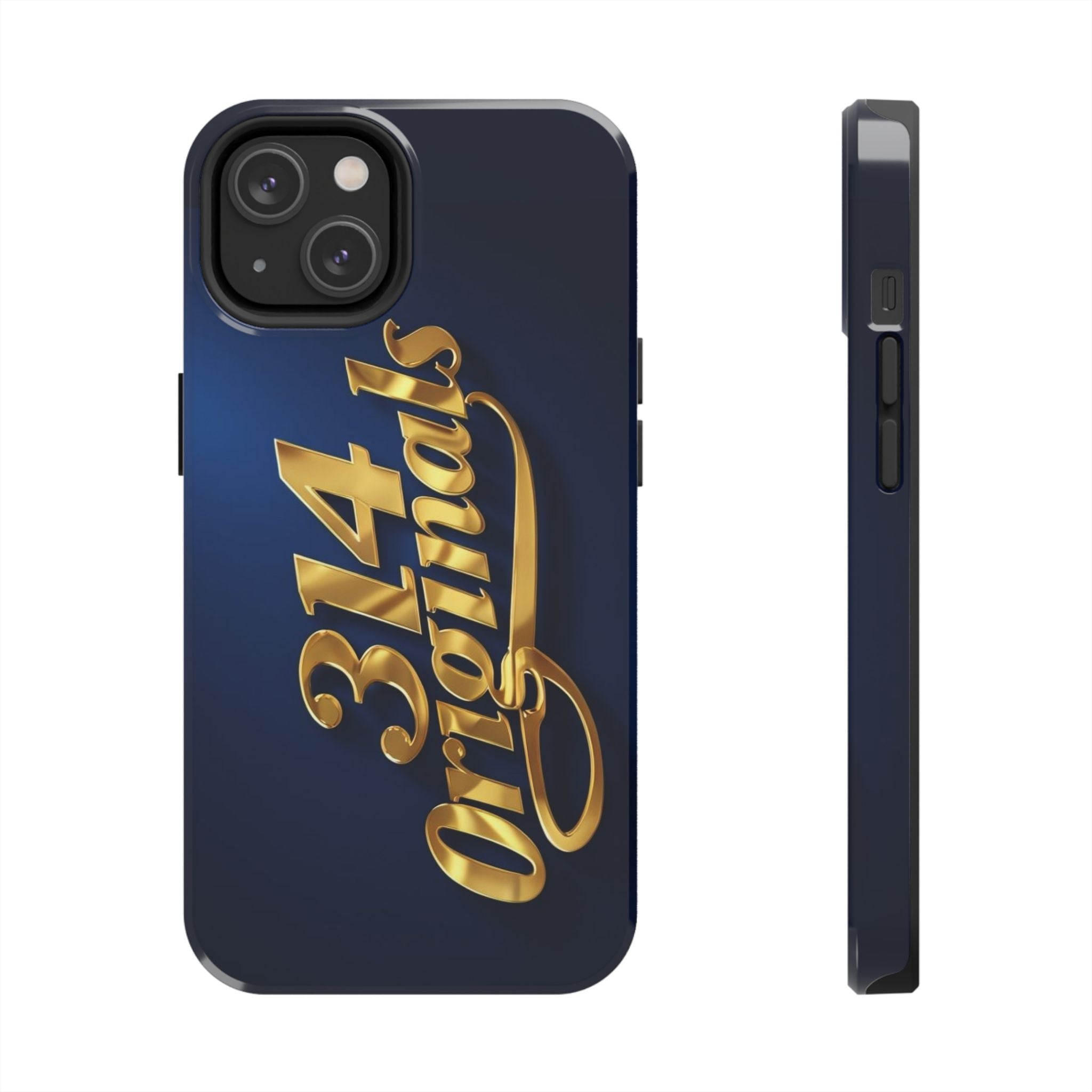 "314 Originals" Gold Script on Navy Tough Protective Case Printify Phone Case  314 Originals
