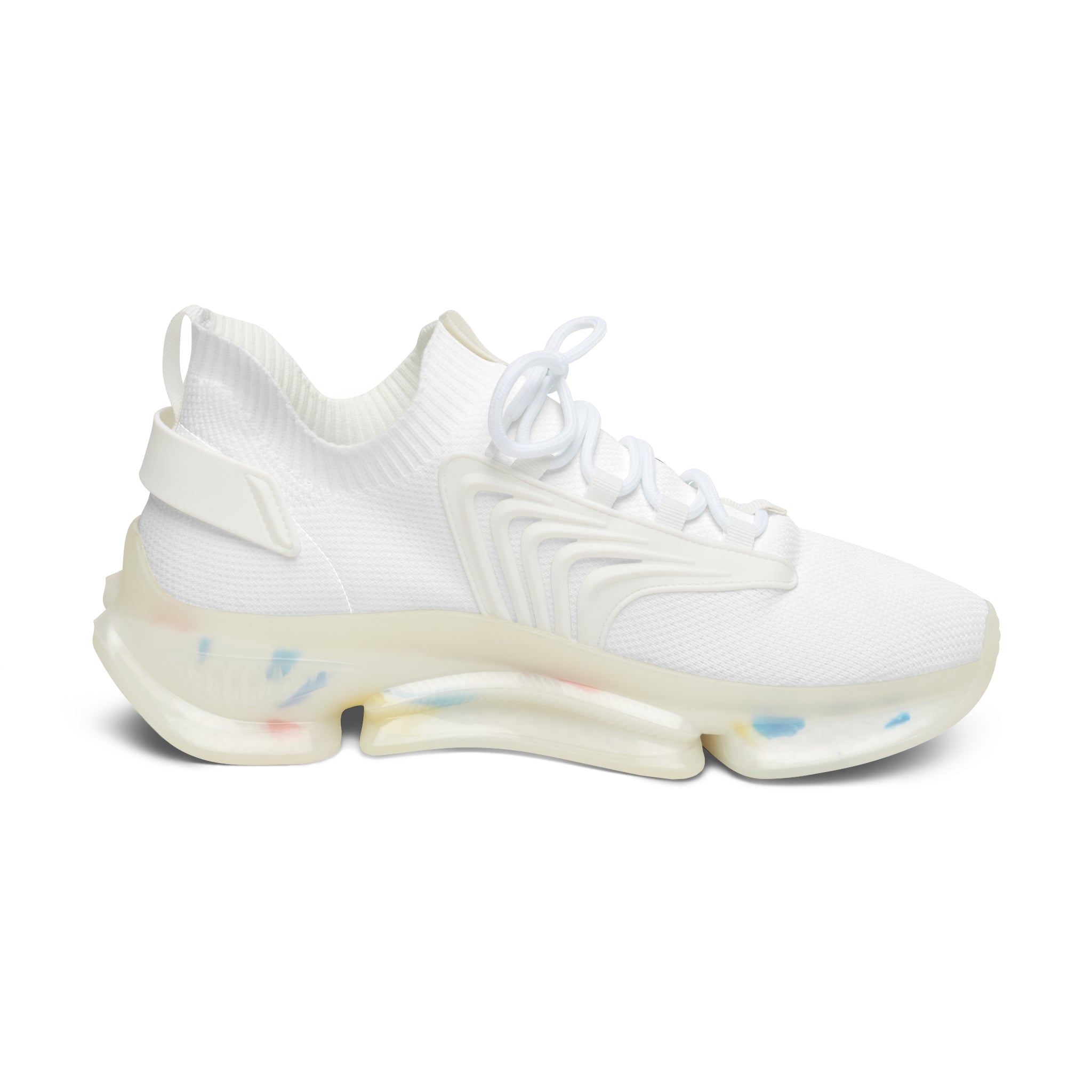 Women's All White Mesh Sneakers — Lightweight Breathable Athletic Shoes with '314 Originals' Accent Printify Shoes  314 Originals