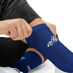 Blue Sublimation Socks with '314 Originals' Script — Athletic Crew Socks - 314 Originals