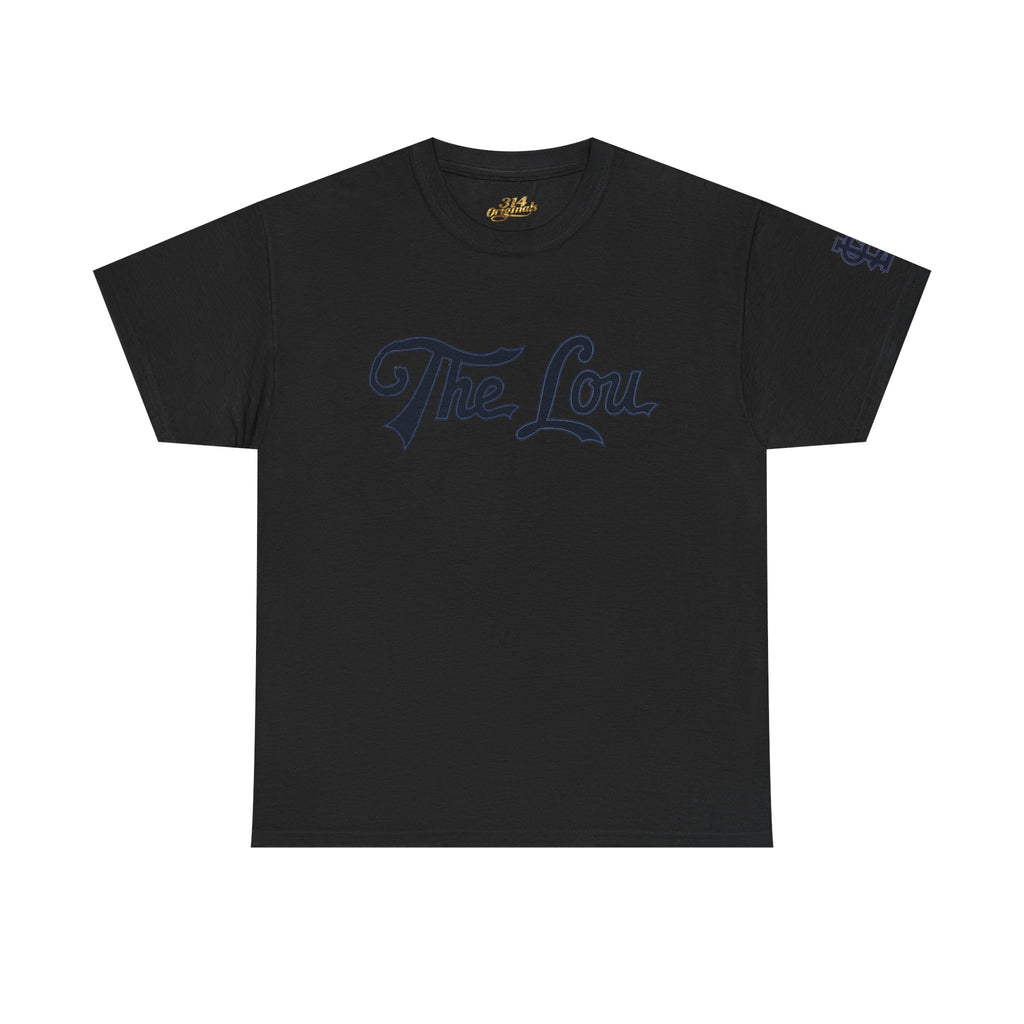 The Lou Script Black Tee — Vintage Script Graphic T-Shirt - 314 Originals