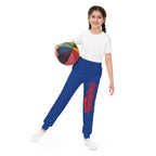 Blue Grey Youth Joggers — Red "Originals" Script Side Graphic - 314 Originals