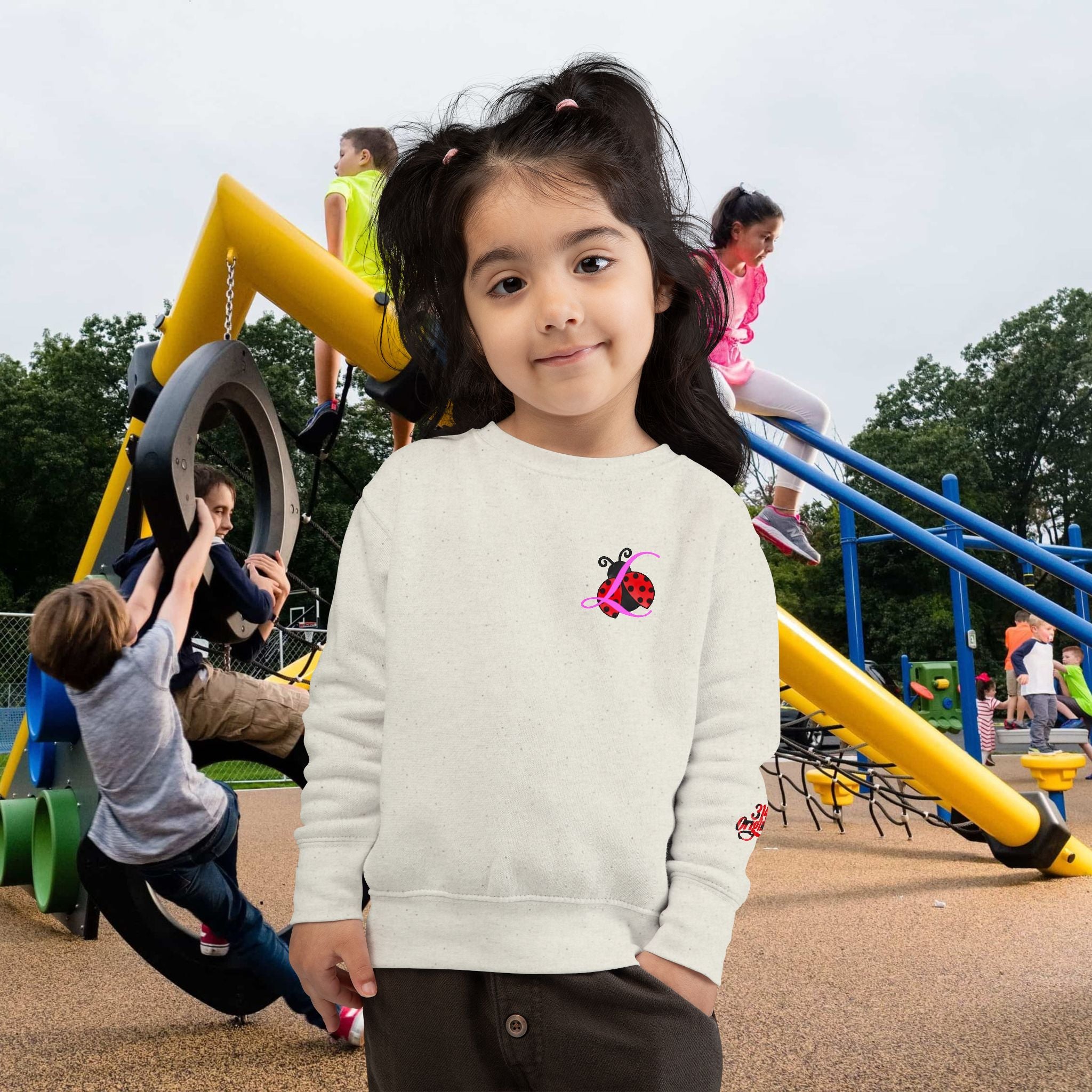 Toddler Sweatshirt — Cute Ladybug Graphic Crewneck for Kids