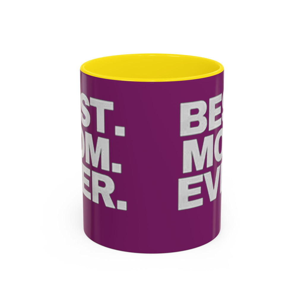 Best. Mom. Ever. Purple Accent Coffee Mug Printify Mug  314 Originals