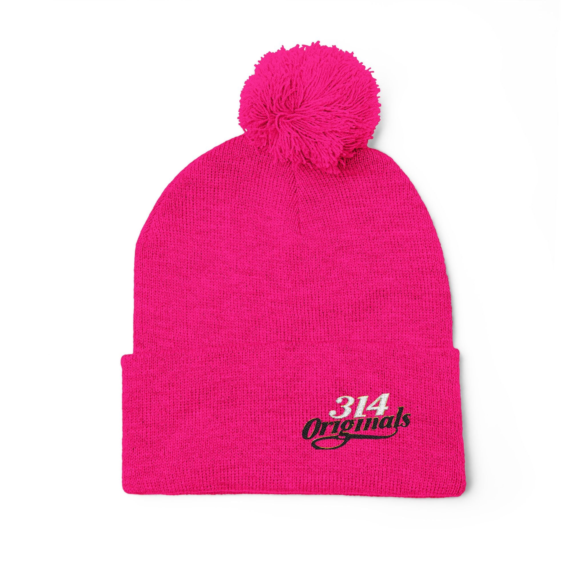 Embroidered Pom-Pom Knit Cap — "314 Originals" Beanie - 314 Originals