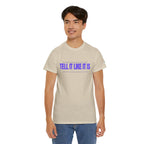 Tell It Like It Is Podcast — Bold Statement Graphic T‑Shirt ("No Scripts… No Filters… No Bullsh*t") Printify T-Shirt  314 Originals