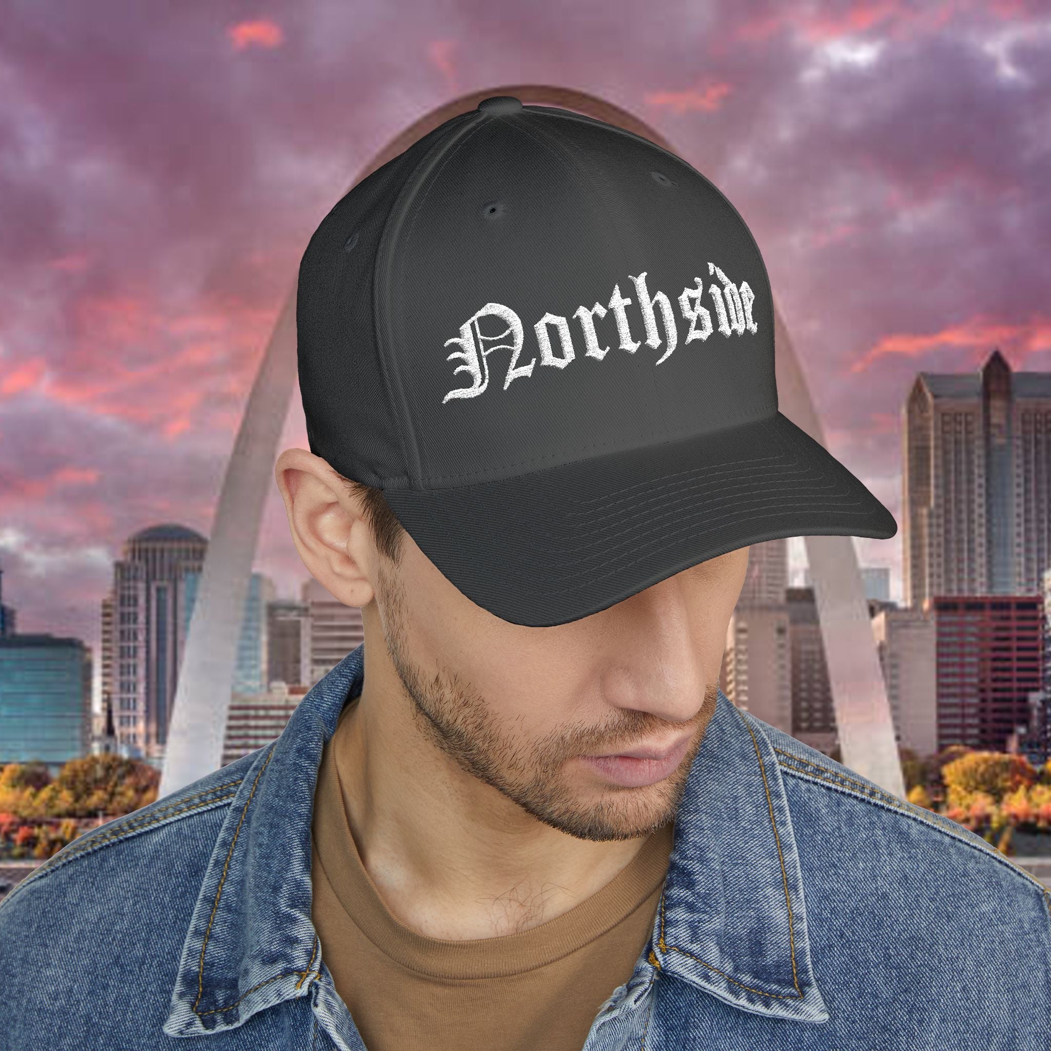 Northside Embroidered Cap — Vintage Gothic Script Hat with 314 Originals Back Logo - 314 Originals
