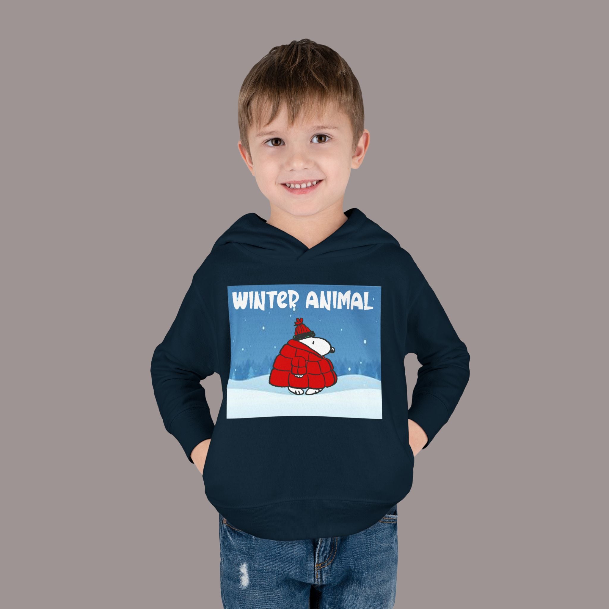 "Winter Animal" Toddler Hoodie Pullover - 314 Originals