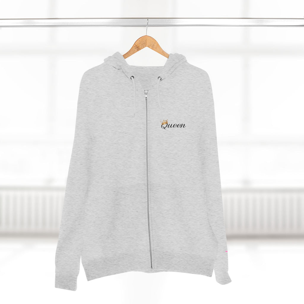 'Queen' Chest Logo Zip Hoodie — Women's Urban Streetwear - 314 Originals