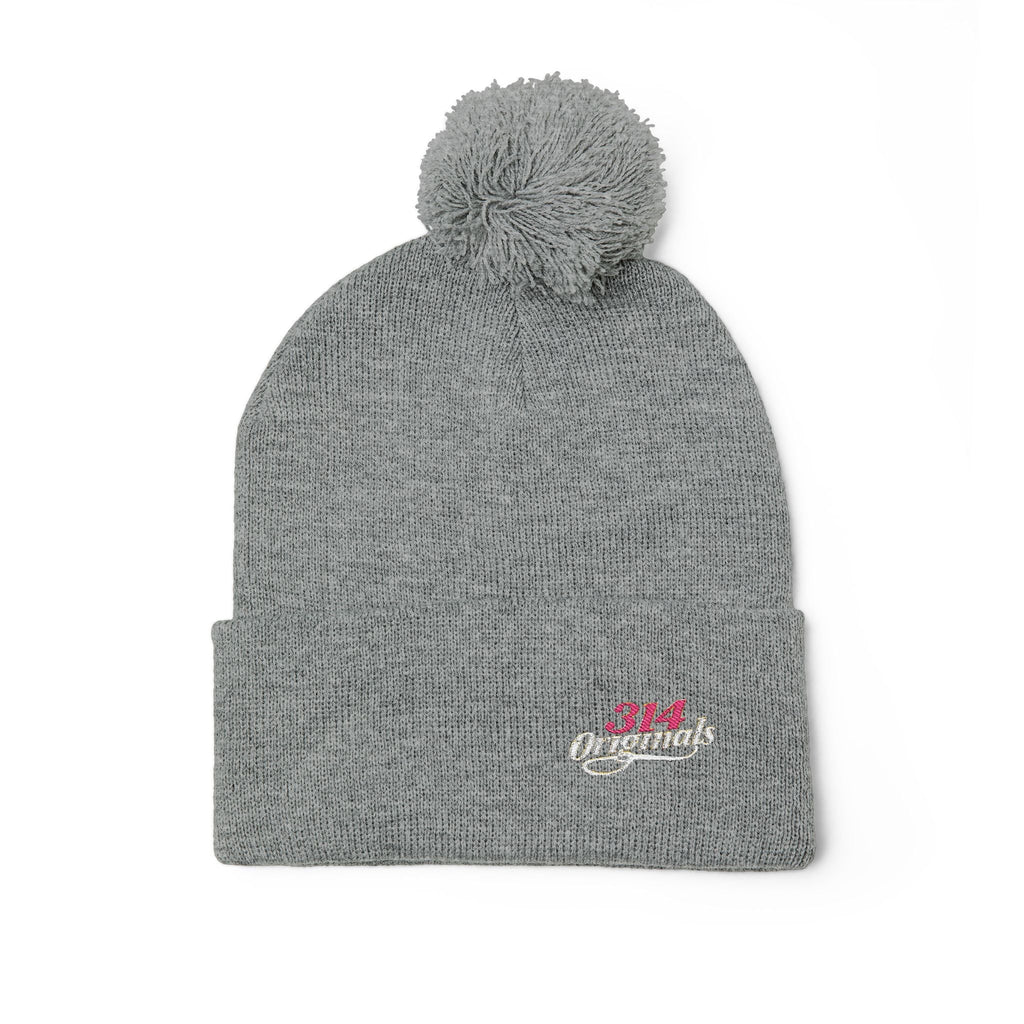 Embroidered Pom-Pom Knit Cap — '314 Originals' Beanie Printify Hats  314 Originals