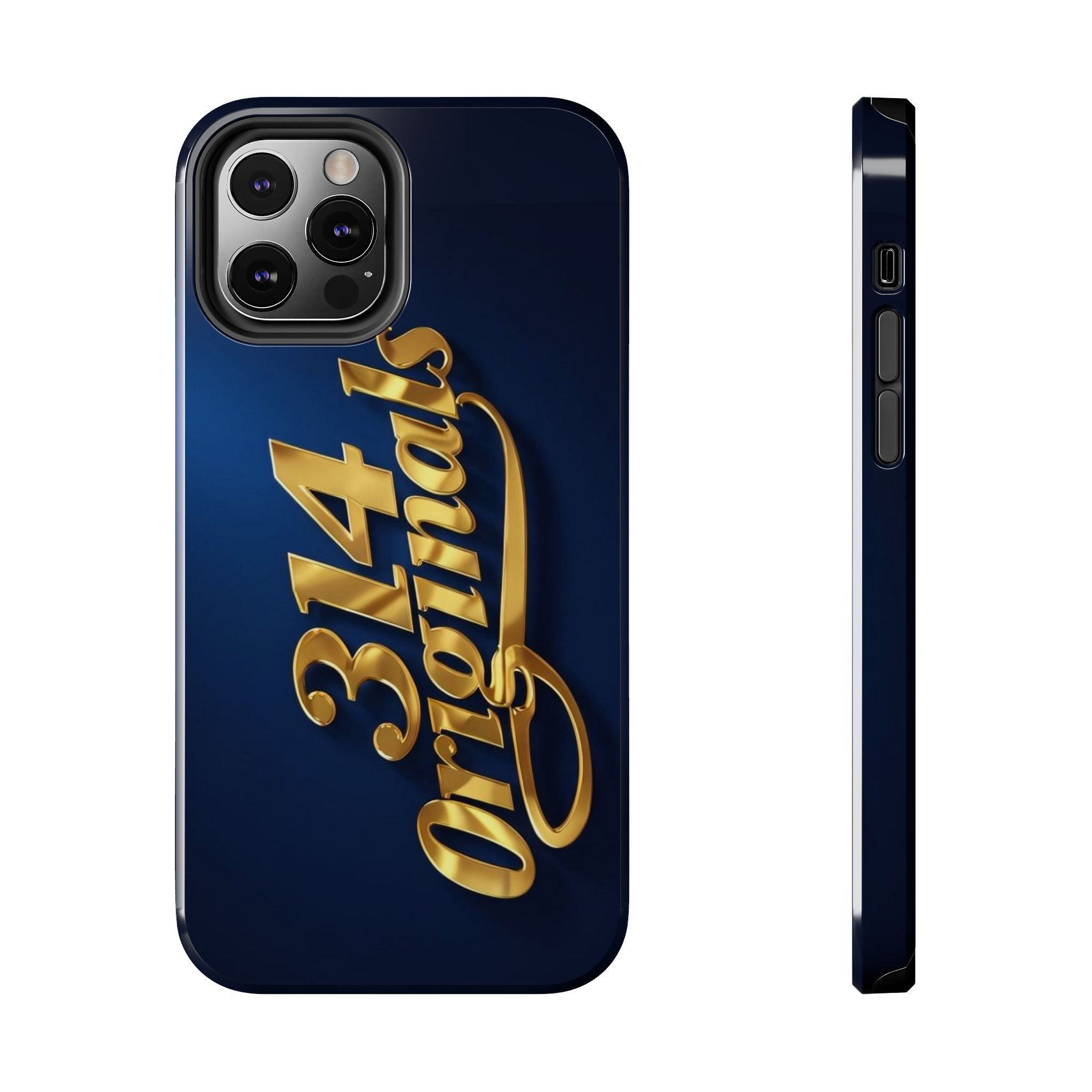 "314 Originals" Gold Script on Navy Tough Protective Case Printify Phone Case  314 Originals