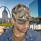 Embroidered "St. Louis" Closed-Back Structured Cap — Baseball Hat with 314 Retro Logo