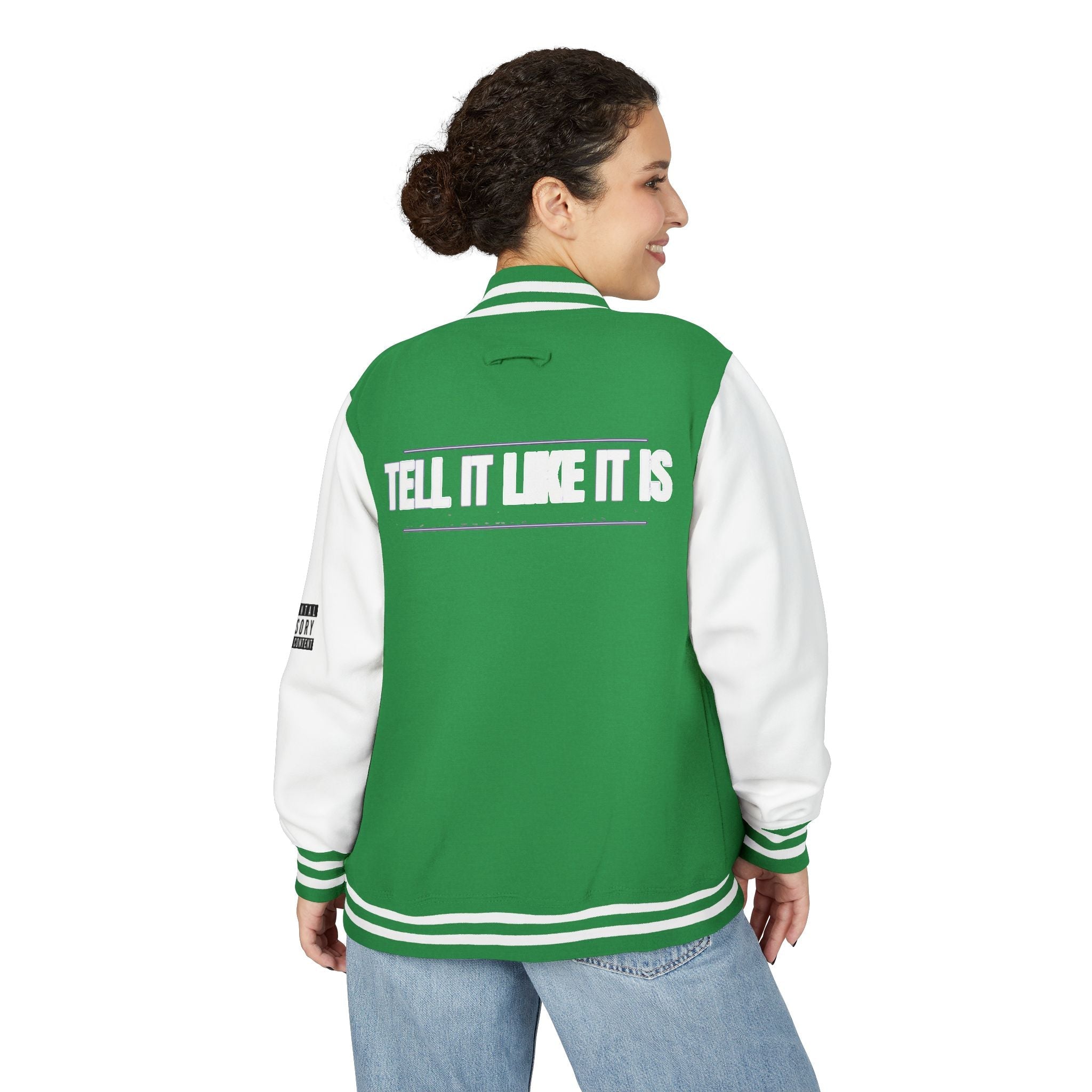 Tell It Like It Is Letterman Jacket Printify Outerwear  314 Originals