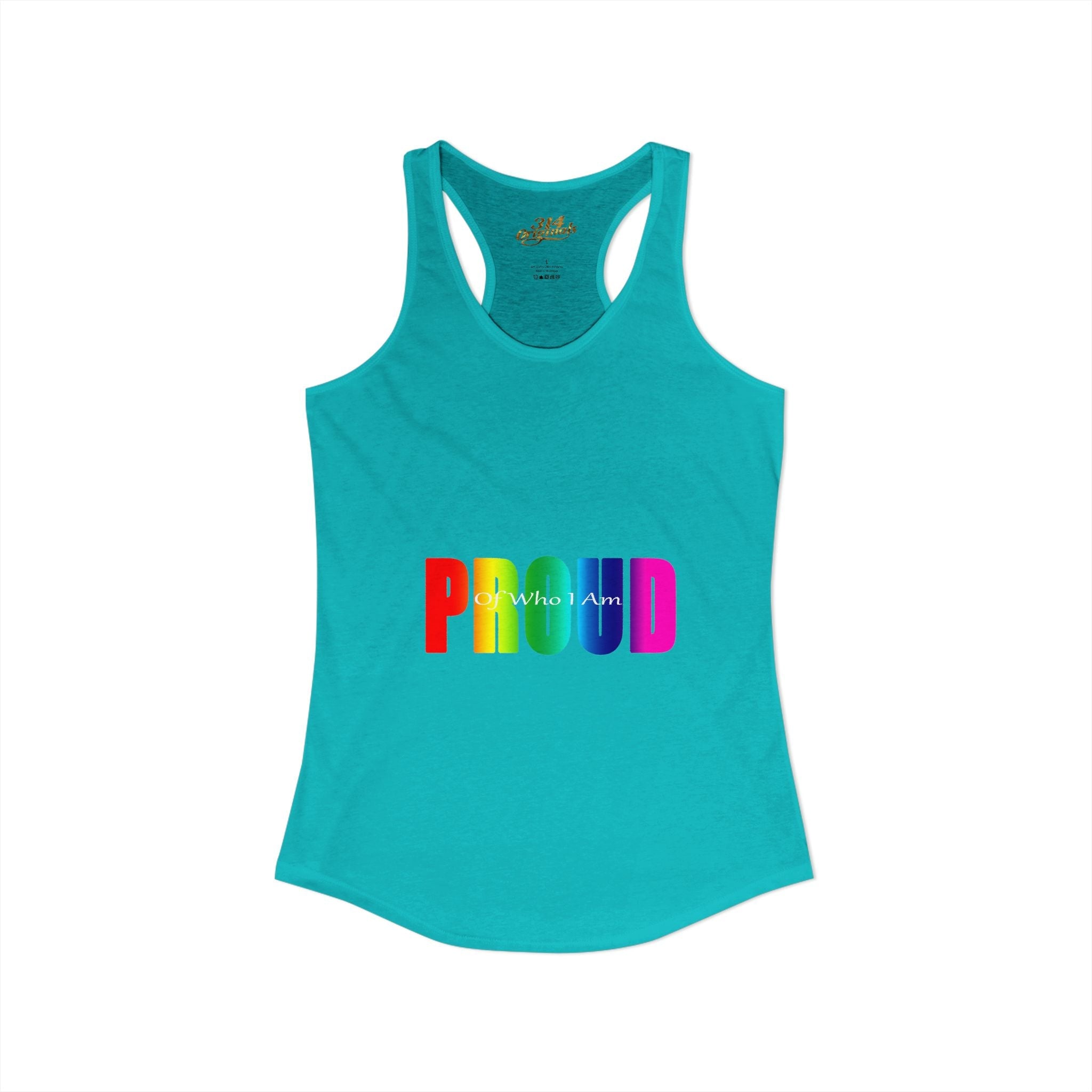'PROUD' Women's Ideal Racerback Tank Printify Tank Top  314 Originals