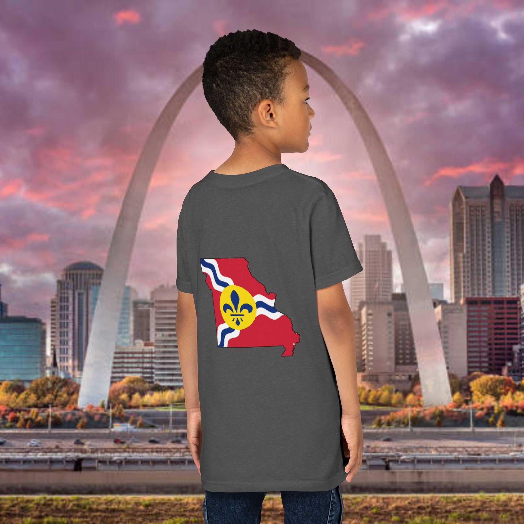 "From the Lou and I'm... Proud" St. Louis Flag Kids Shirt