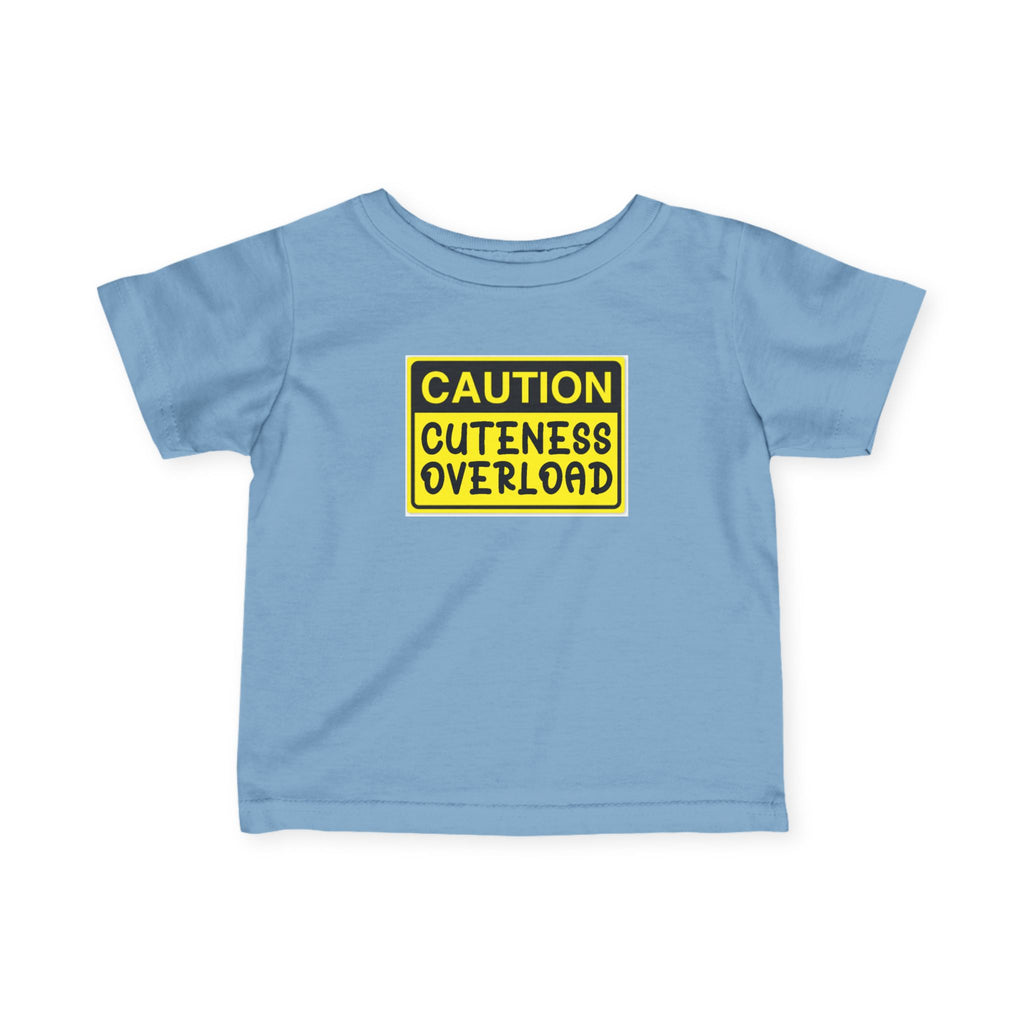 "Caution: Cuteness Overload" —  Baby T‑Shirt (Yellow Warning Sign) - 314 Originals