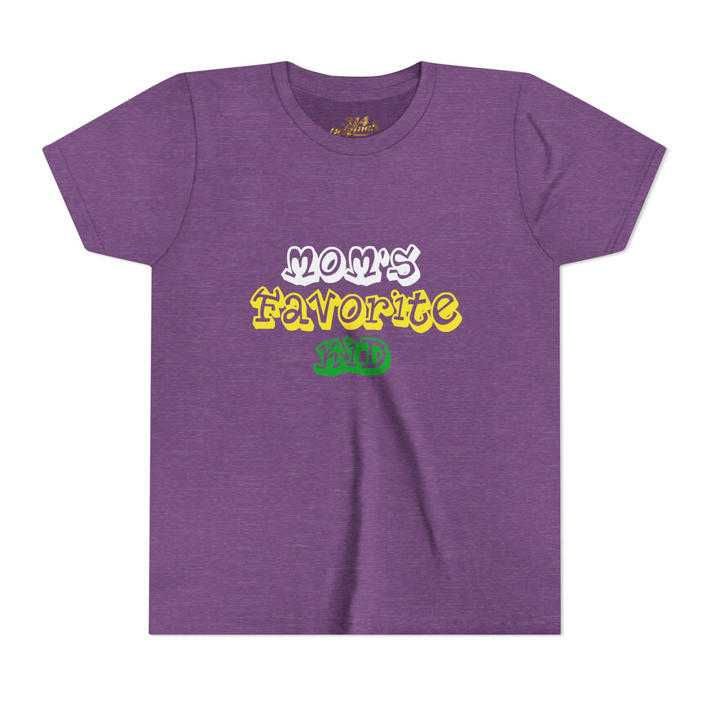 Girl's "Favorite Kid" Retro Yellow & Green Graphic T-Shirt