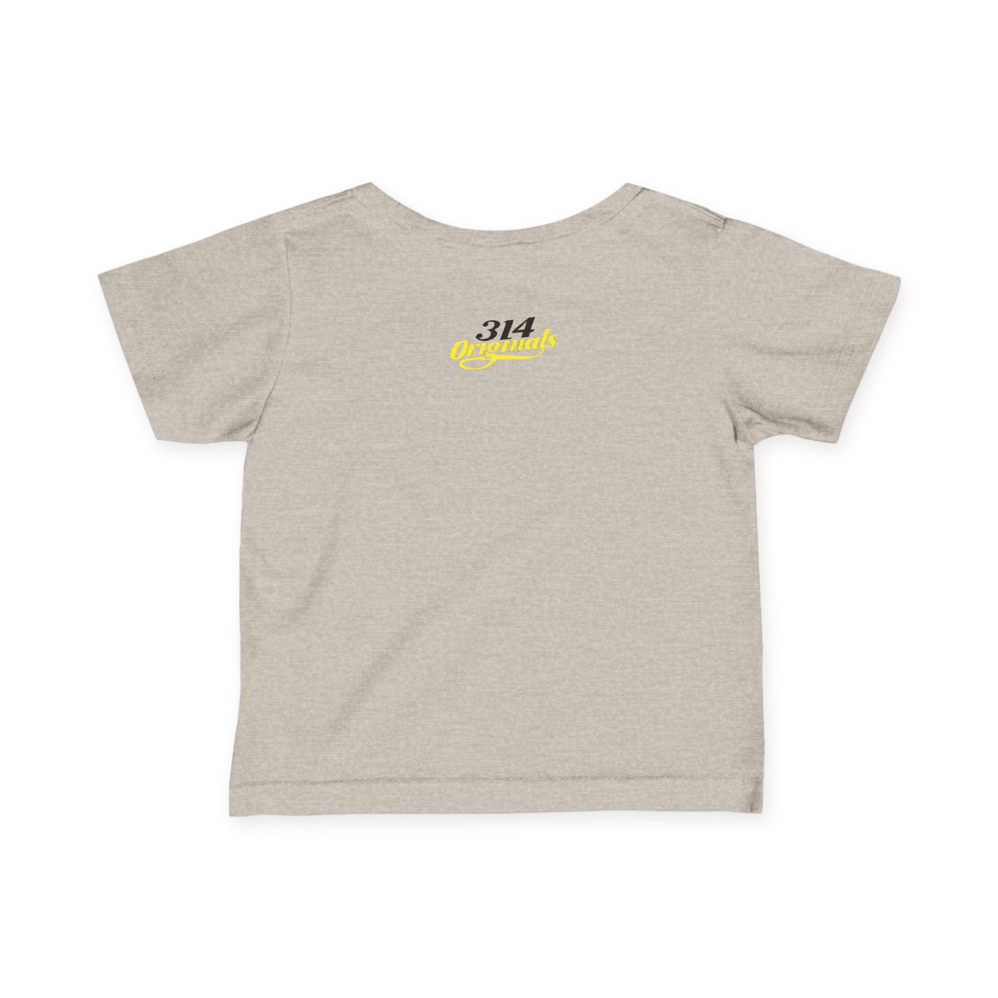 "Caution: Cuteness Overload" —  Baby T‑Shirt (Yellow Warning Sign) - 314 Originals