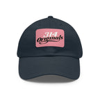 314 Originals Leather Patch Dad Hat — Retro Script Baseball Cap - 314 Originals