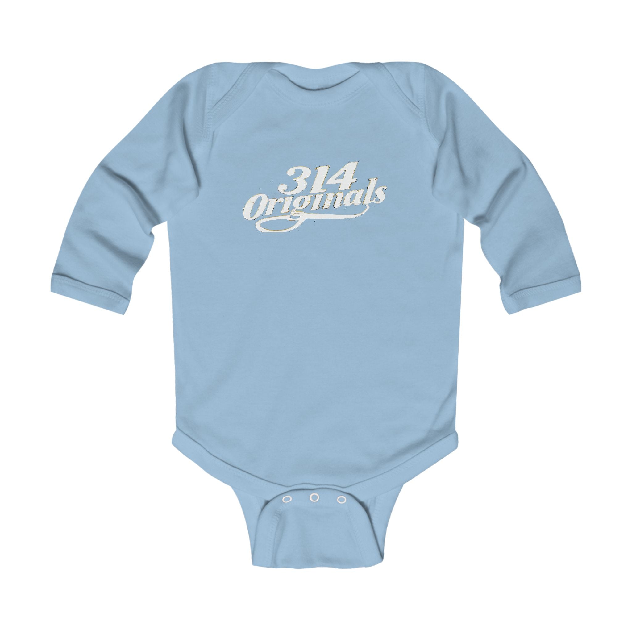 Infant Bodysuit — '314 Originals' Long Sleeve Baby Onesie (Grey) - 314 Originals
